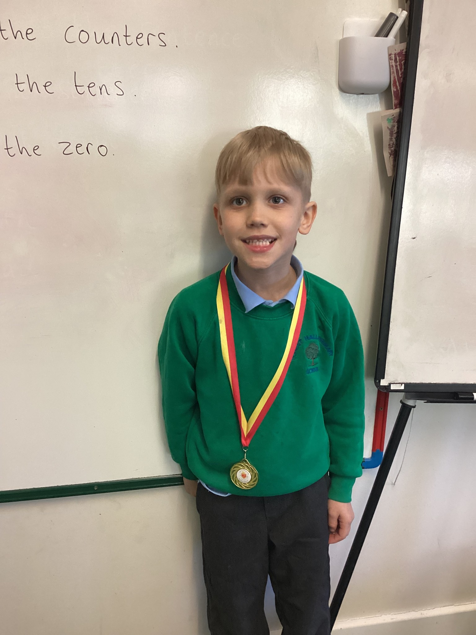 Child with medal