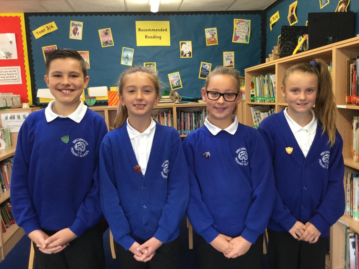 House Captains - Layton, Isabella, Holly and Frankie.