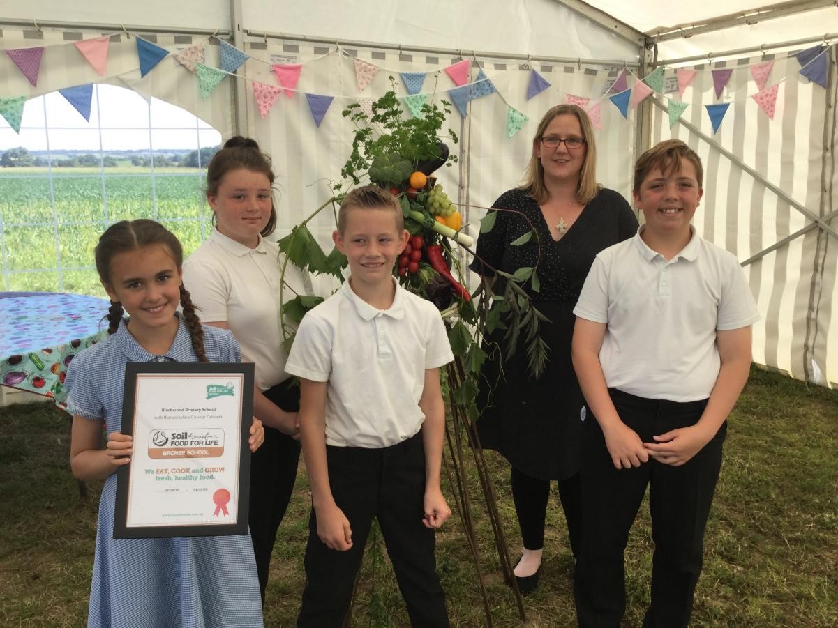 Receiving our Bronze Food for Life Award.