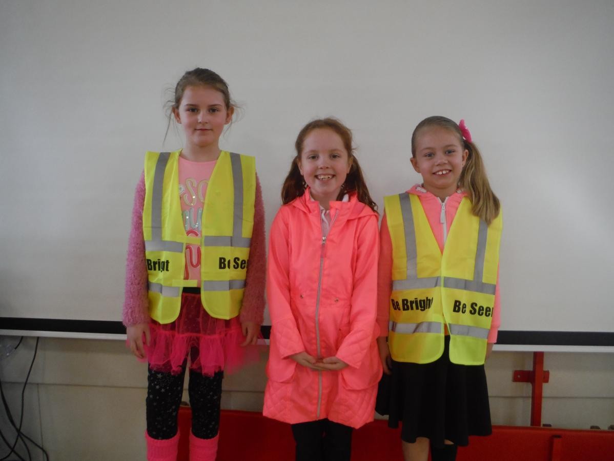 Everyone had a great time promoting the important message, Be Bright, Be Seen, today.  
