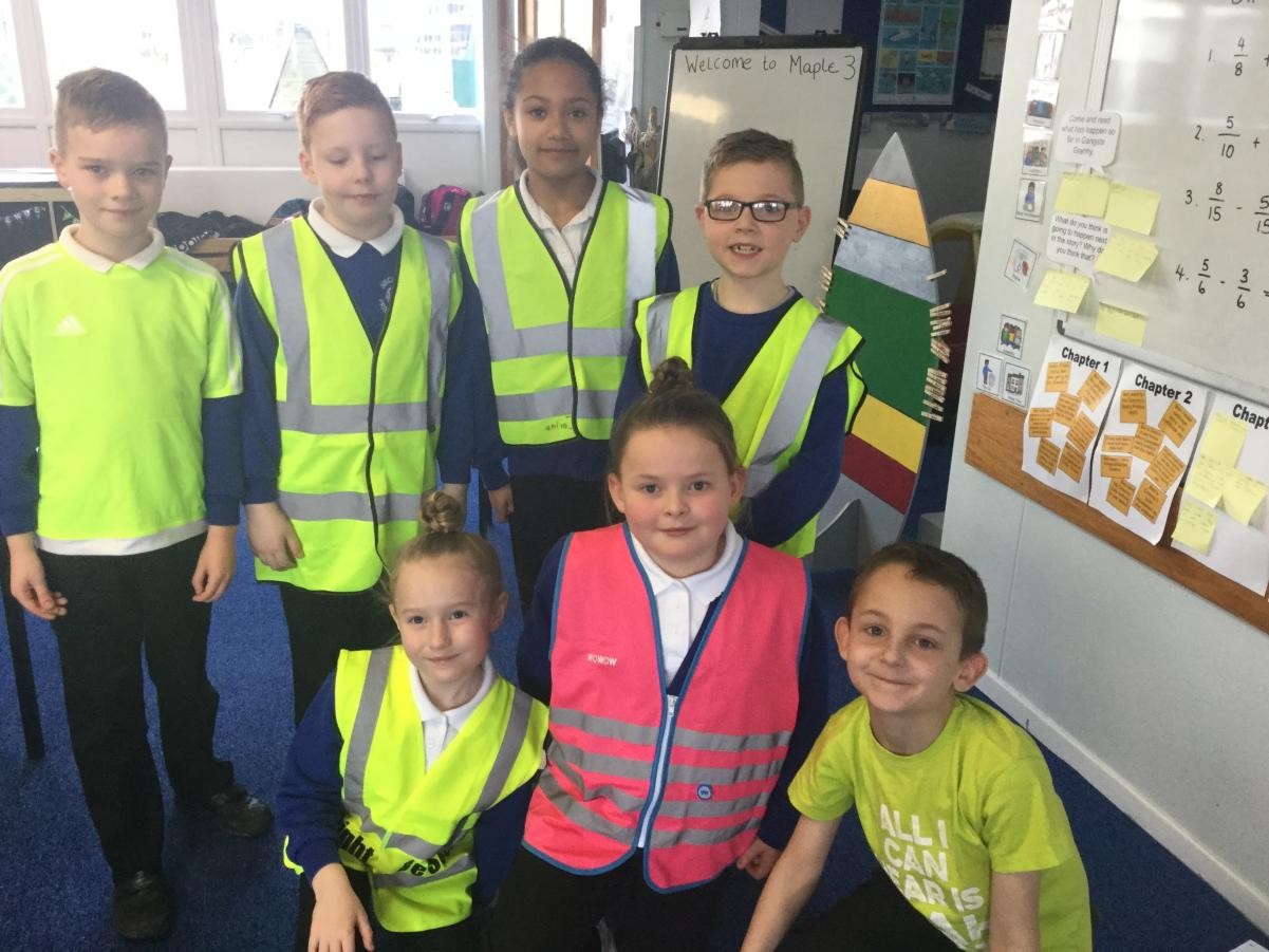 Everyone had a great time promoting the important message, Be Bright, Be Seen, today.  