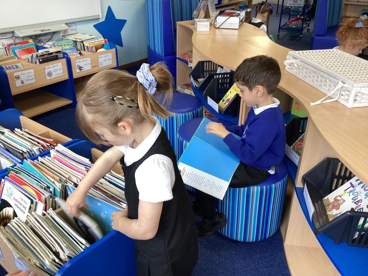 Chestnut Class enjoyed their first visit to the school library.  They found lots of books they liked and had no trouble choosing one to borrow.