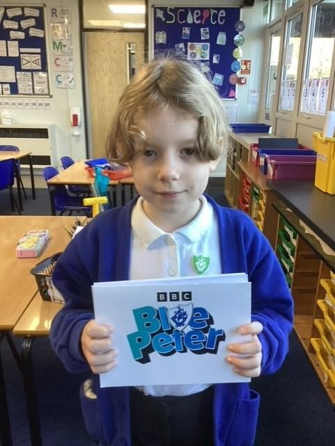 Well done Eva from Juniper 2 for achieving her Blue Peter Green Badge.