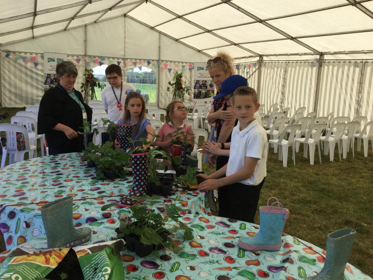 Receiving our Bronze Food for Life Award.