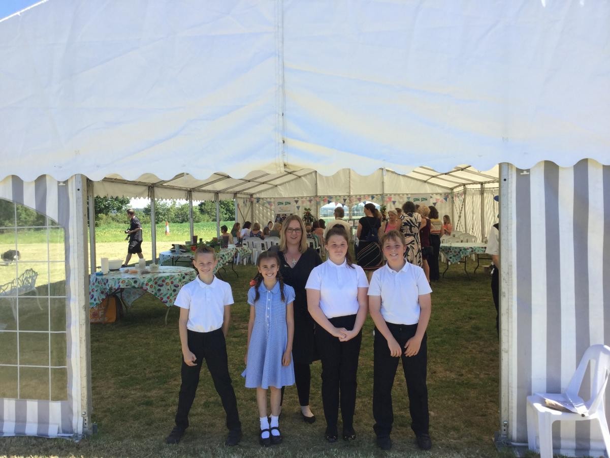 Receiving our Bronze Food for Life Award.