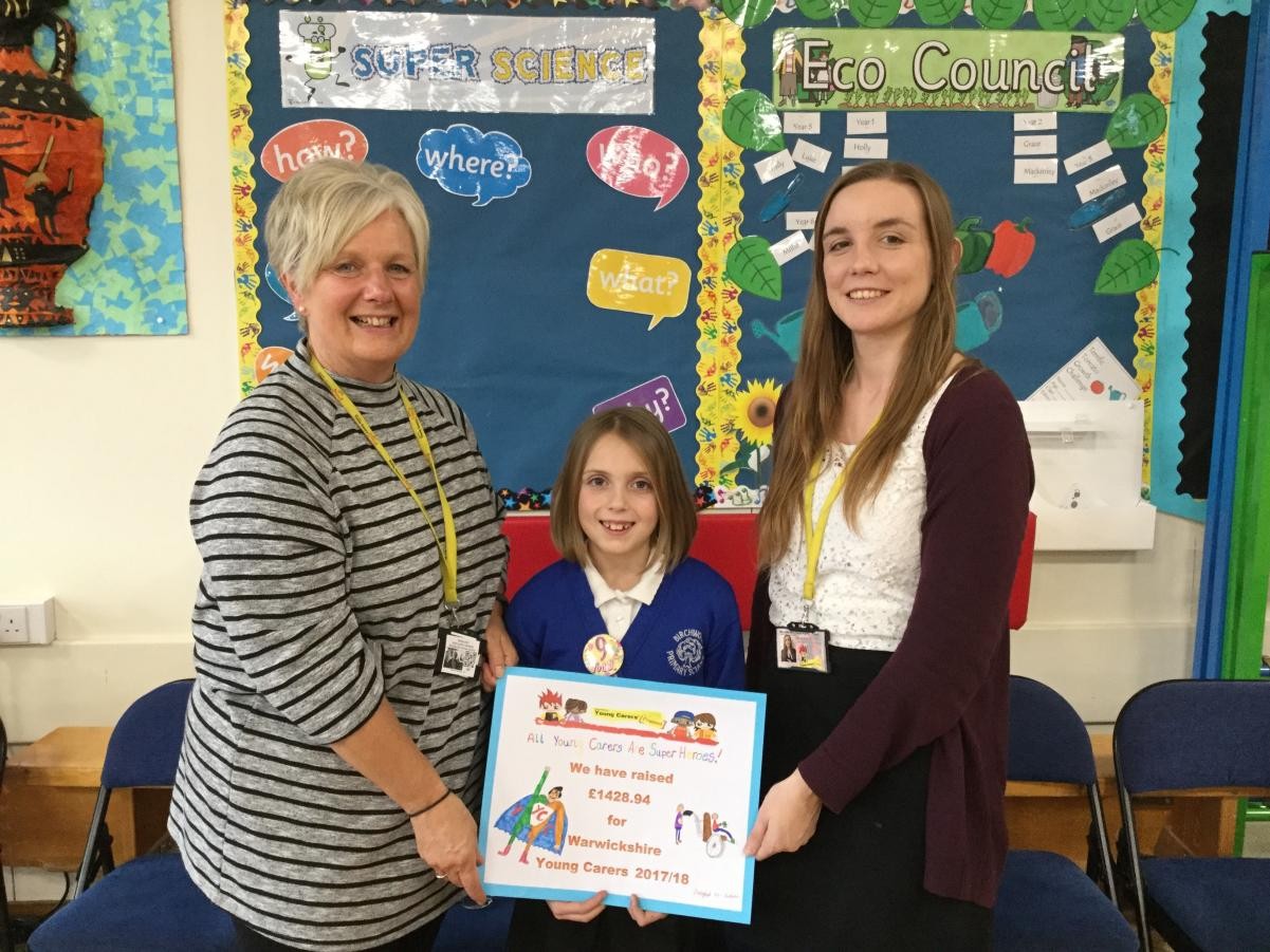 Well done to everyone involved in raising money for the Warwickshire Young Carers' Project.
