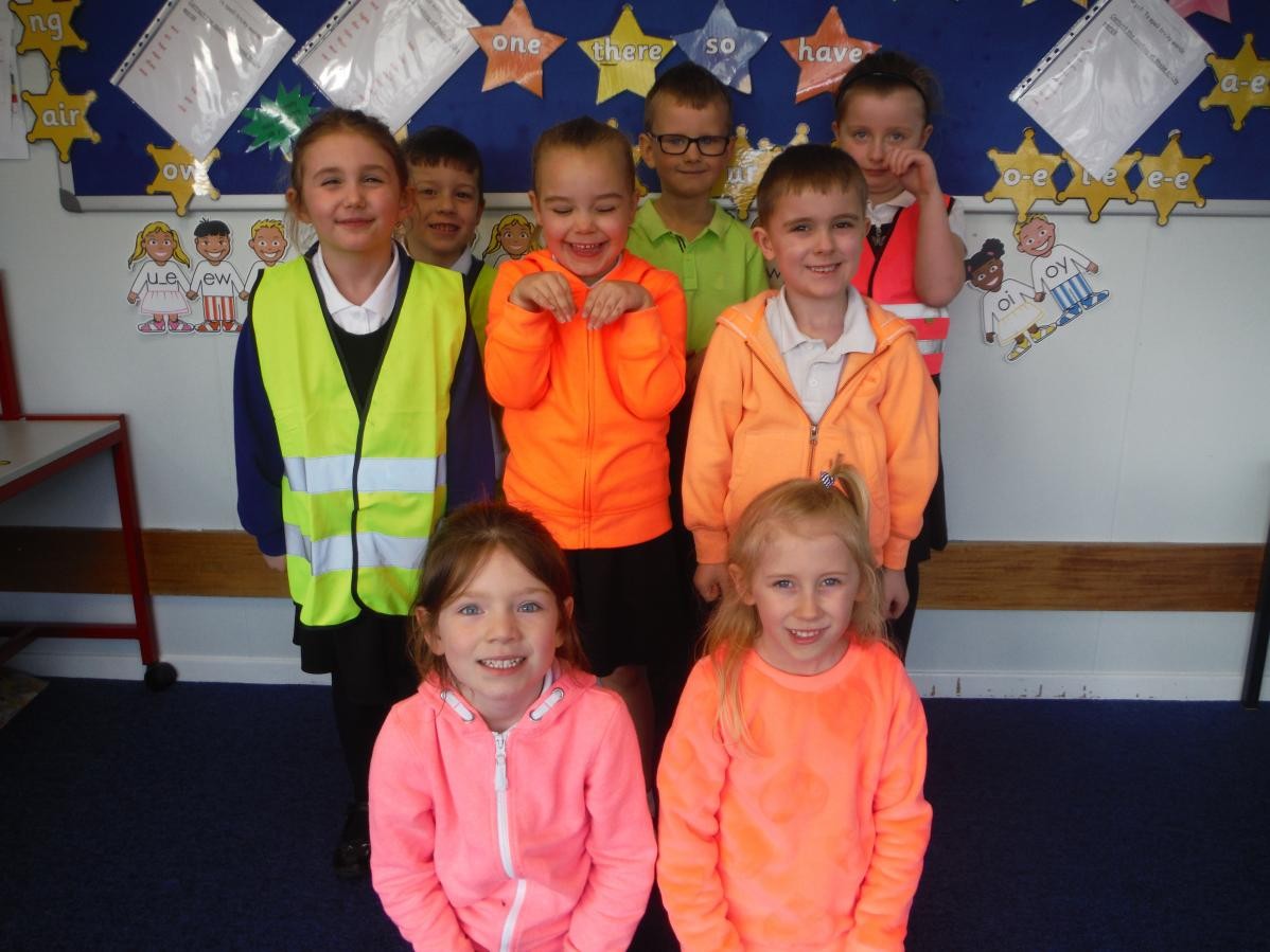 Everyone had a great time promoting the important message, Be Bright, Be Seen, today.  