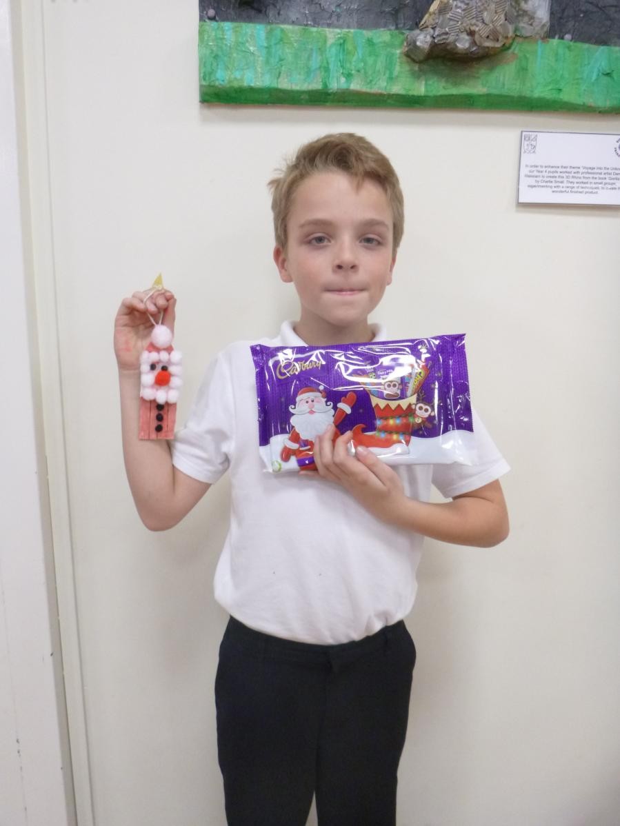 Trudy the Tree chose the overall winner of our House Competition.  Well done Kieran from Chaytor House.