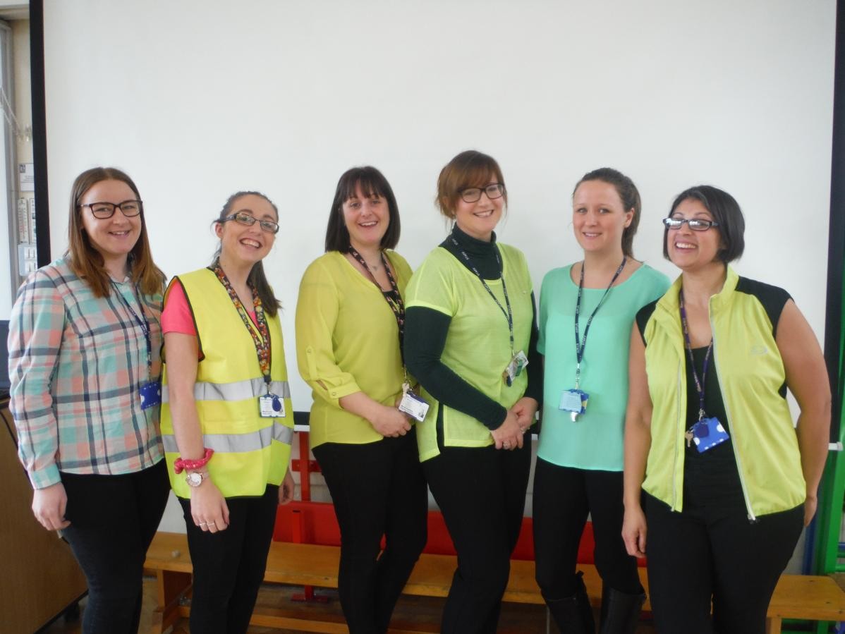 Everyone had a great time promoting the important message, Be Bright, Be Seen, today.  