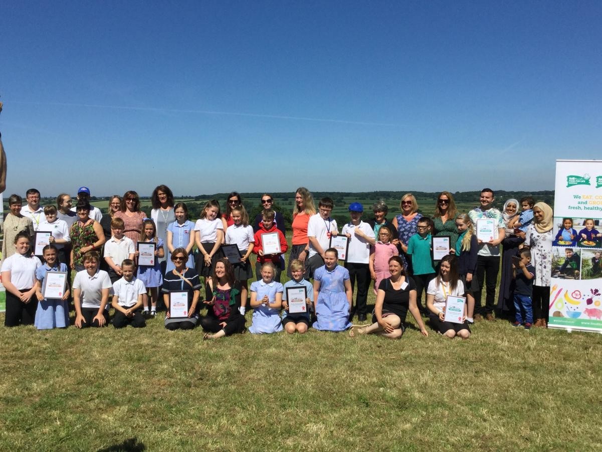 Receiving our Bronze Food for Life Award.