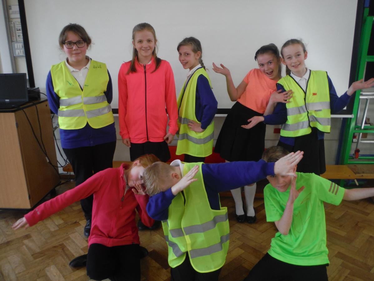 Everyone had a great time promoting the important message, Be Bright, Be Seen, today.  