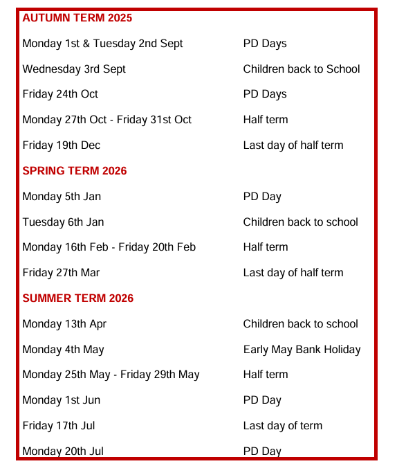 term dates