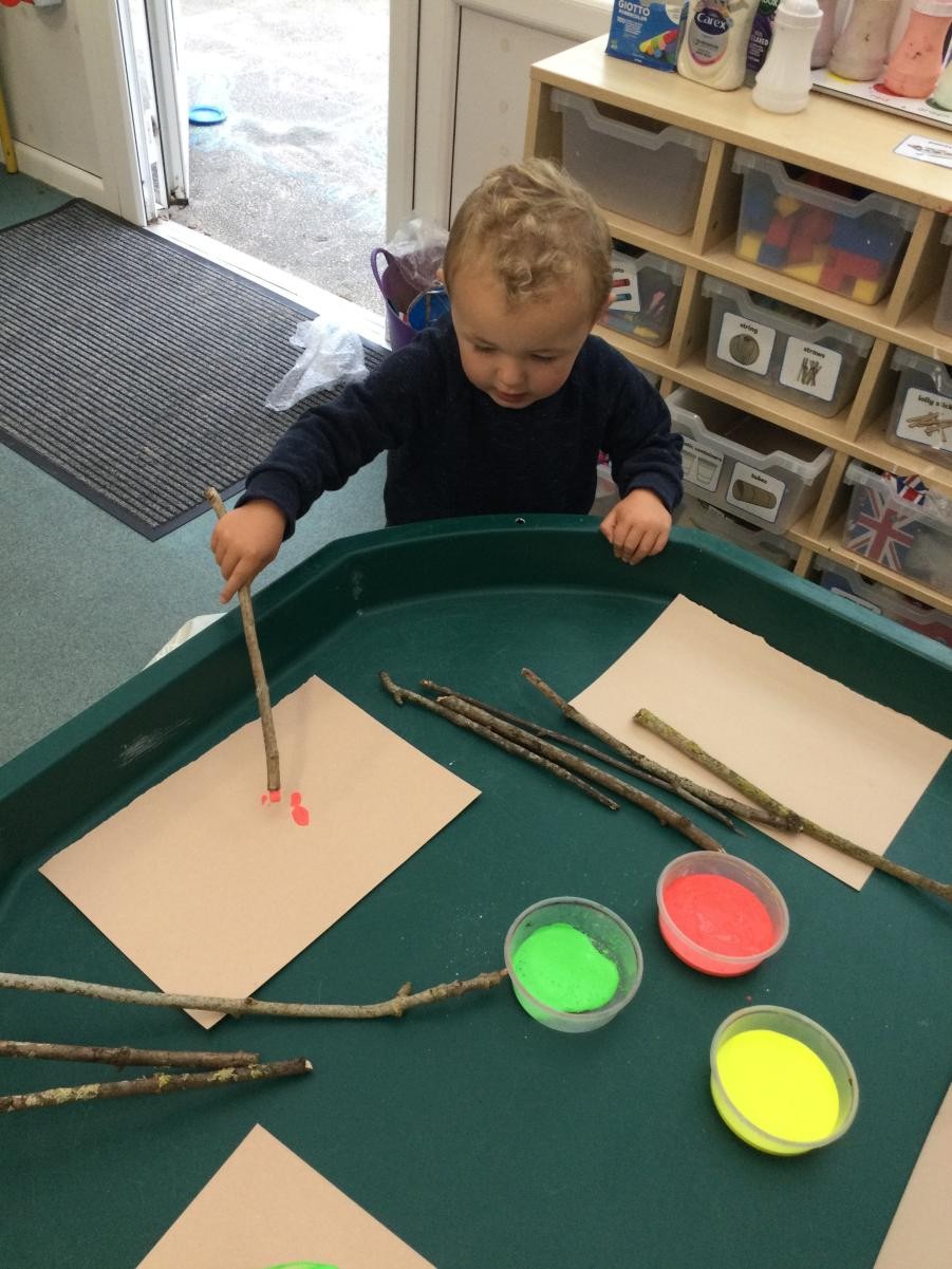 Painting with sticks