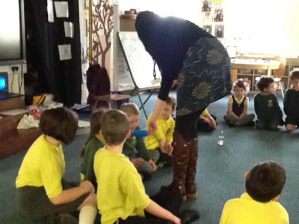 The smell of vinegar on a sponge helped us to understand the bitterness of the crucifixion.
