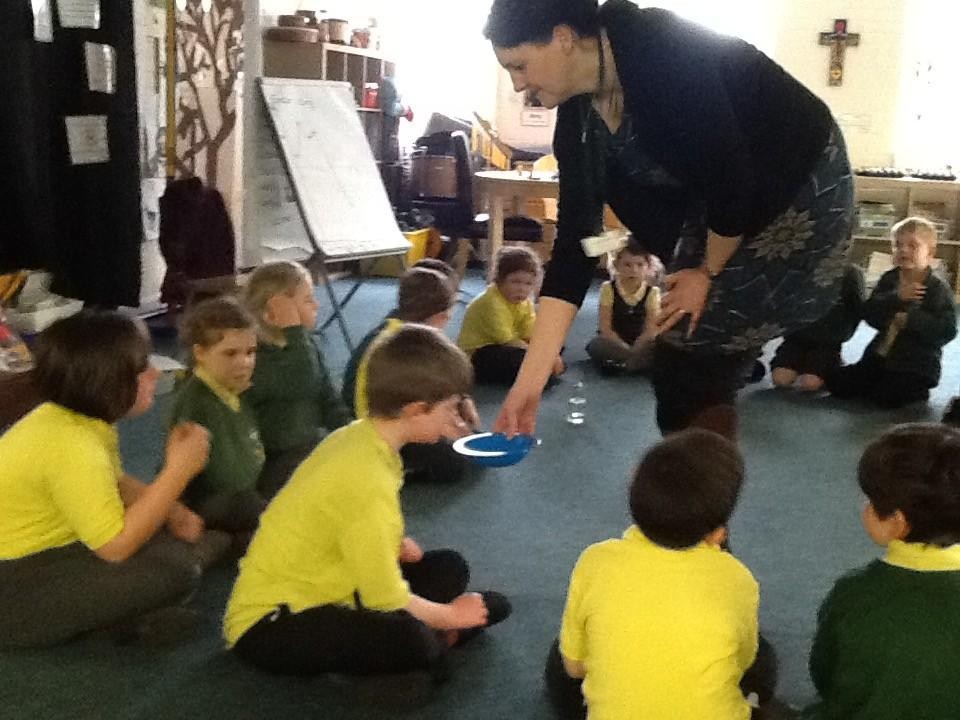 The smell of vinegar on a sponge helped us to understand the bitterness of the crucifixion.