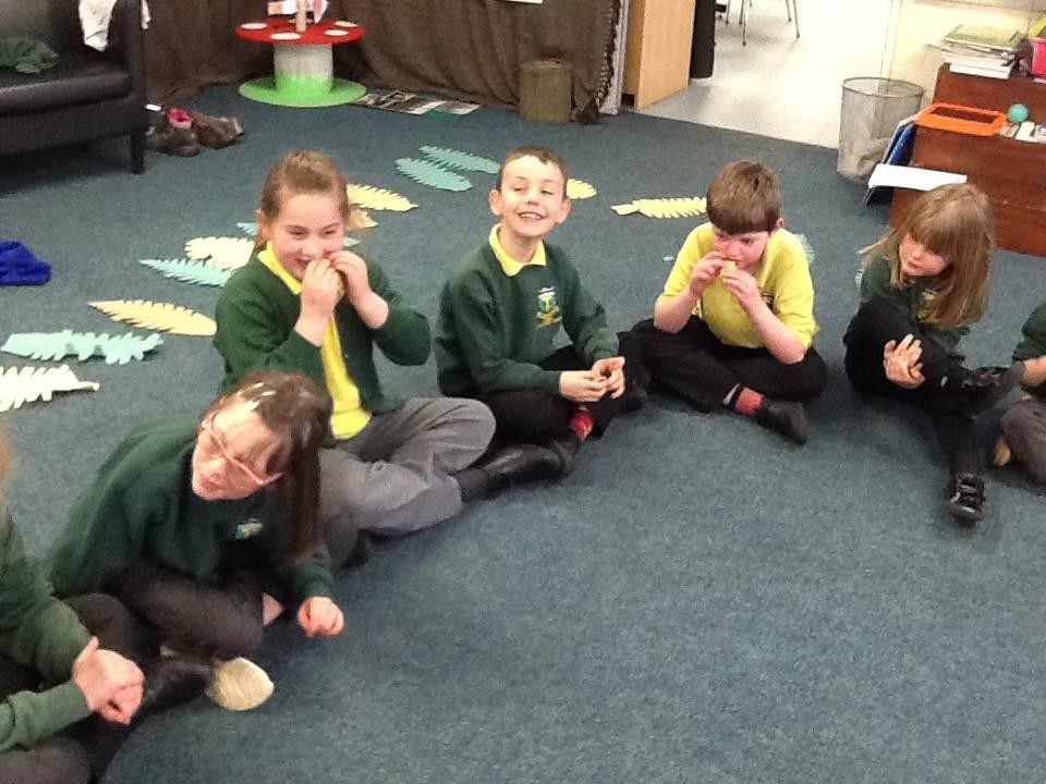 Older children could link the bread and wine to Holy Communion.