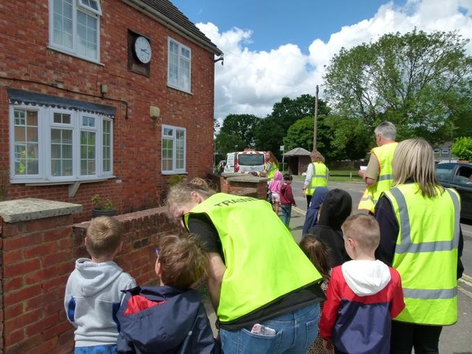Pupils doing Geography fieldwork in an urban setting