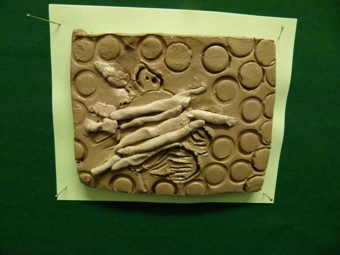Clay insect artwork