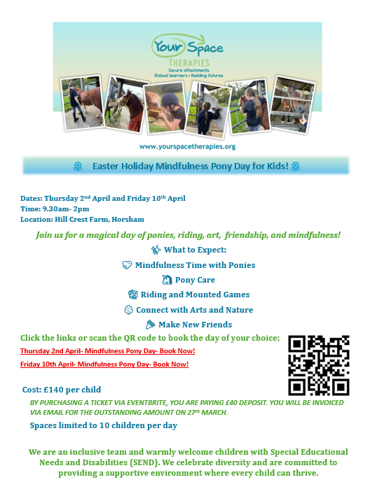 Your Space Therapies - Easter Holiday Mindfulness Pony Day