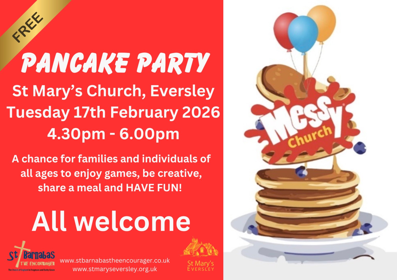 Pancake Party at St Mary's Church