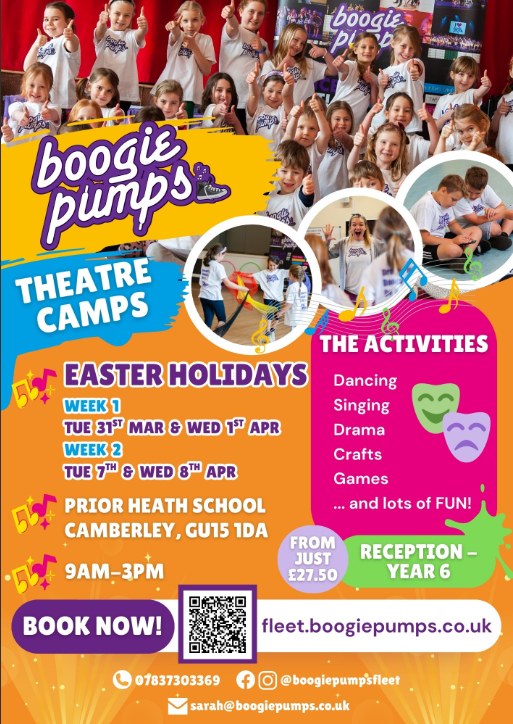 Boogie Pumps Theatre Camps over Easter Holidays