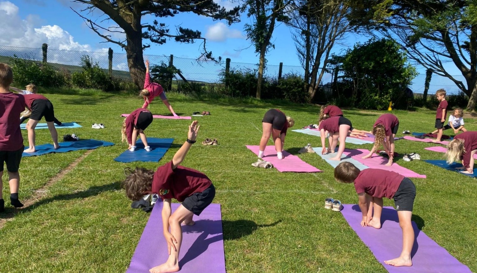 Outdoor yoga