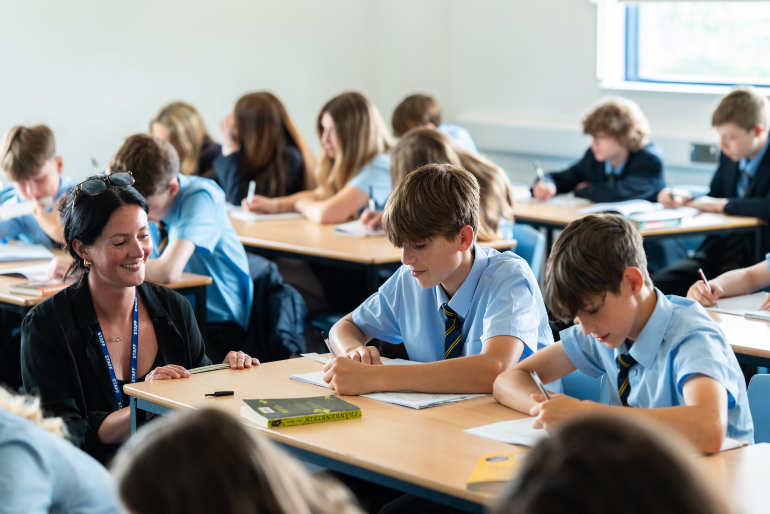 Helston College students in the classroom