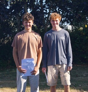 Rupert Cox (A*, A*, B) is going to study engineering at the University of Manchester and Lucas Ford (A*, A*, A) going to study engineering at the University of Bath. 