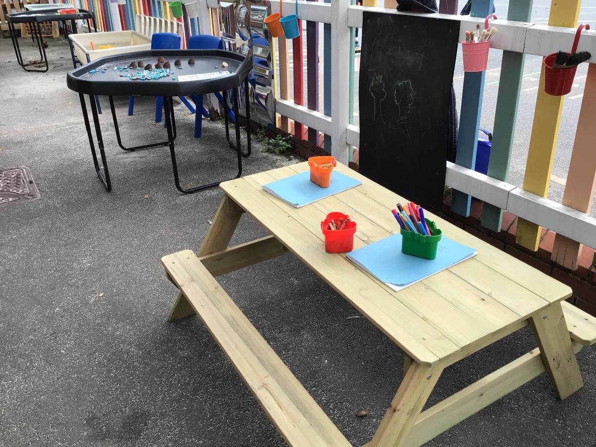 Our Infant outdoor learning area.