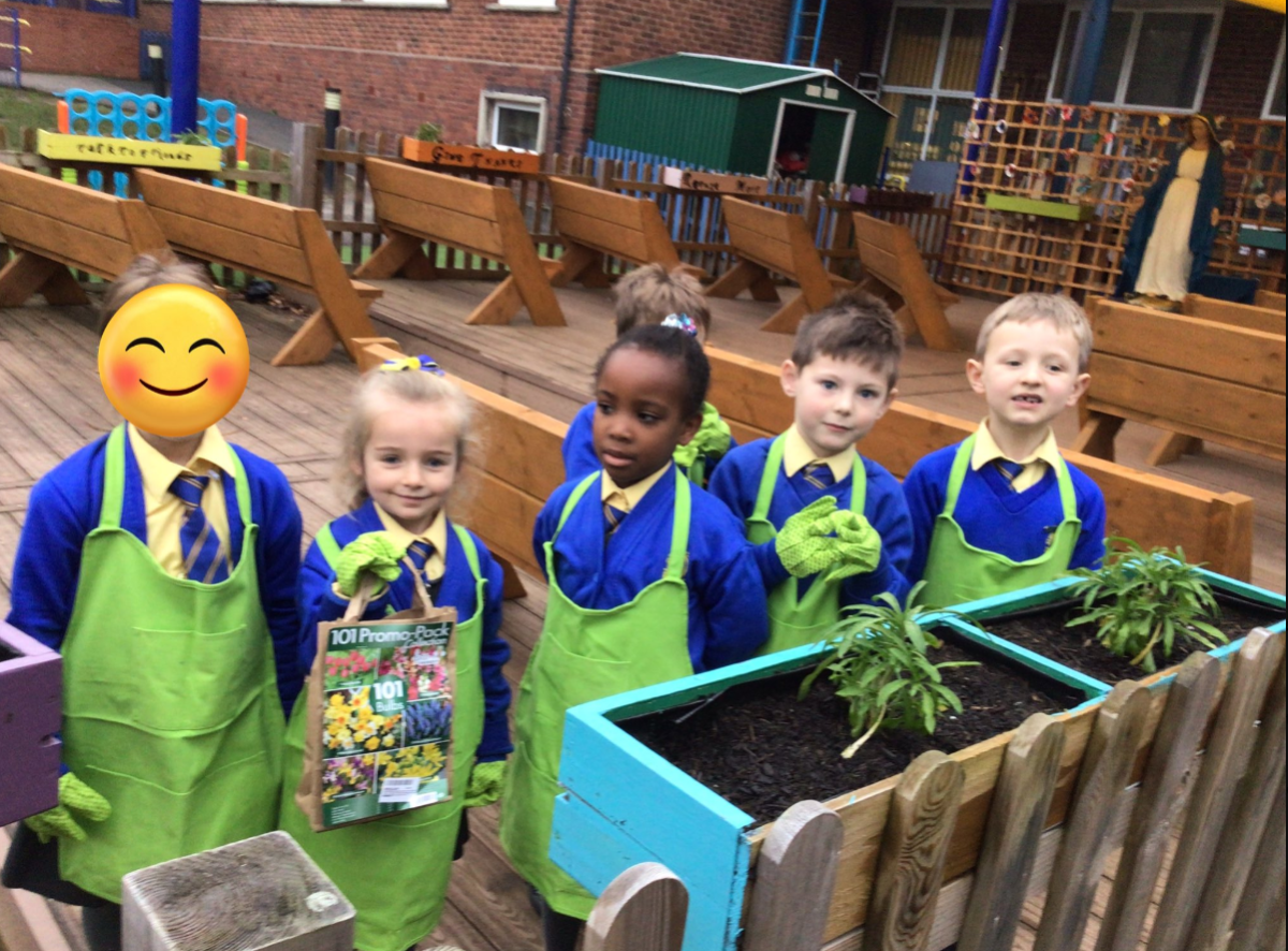 Our beautiful prayer garden.