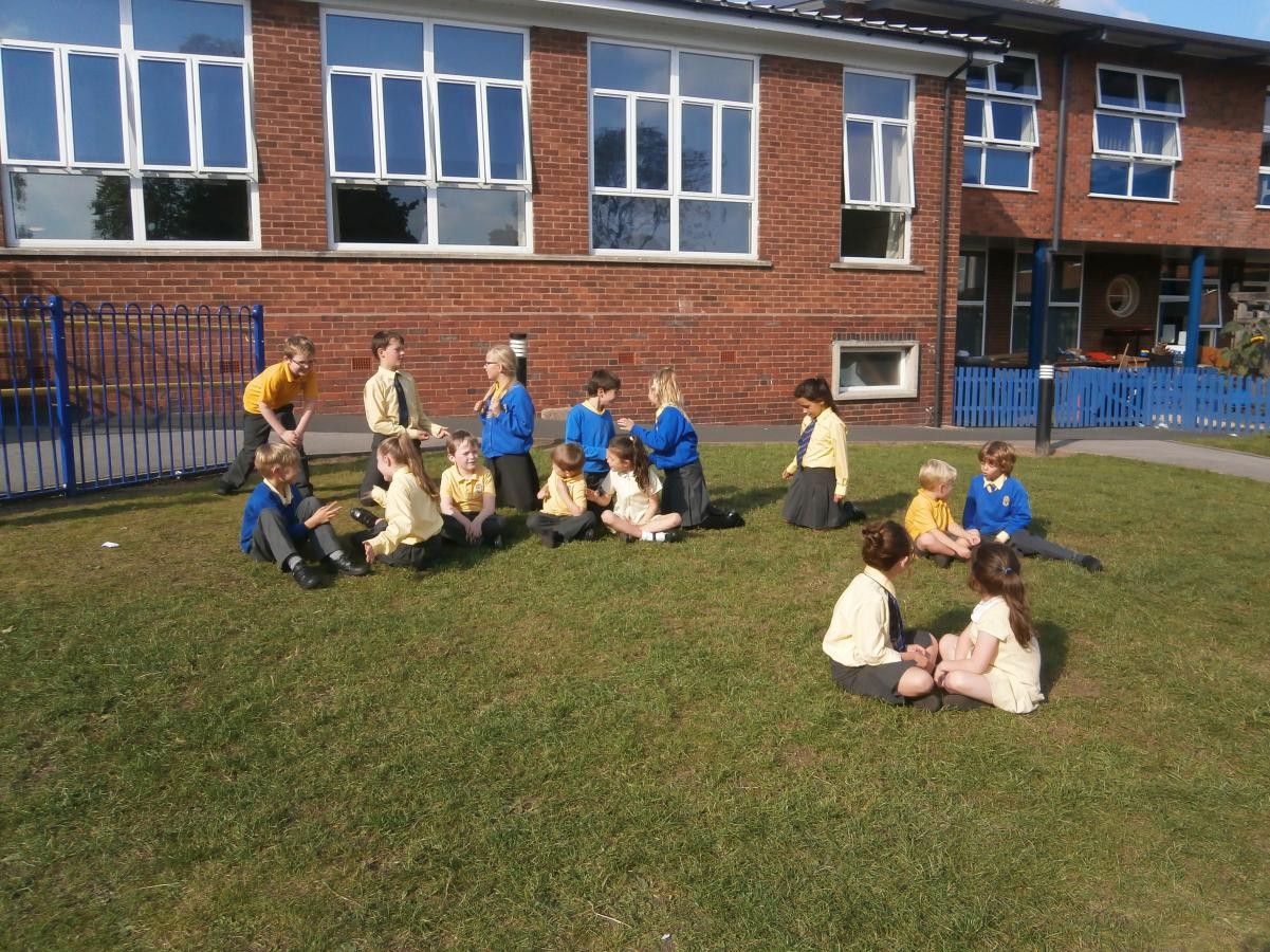 Our school hall and grassy area.