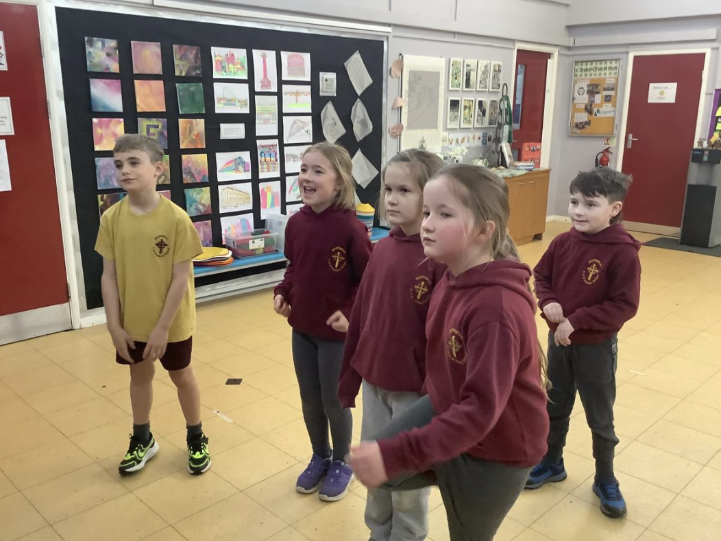 Pupils doing School Games Multi-skills 