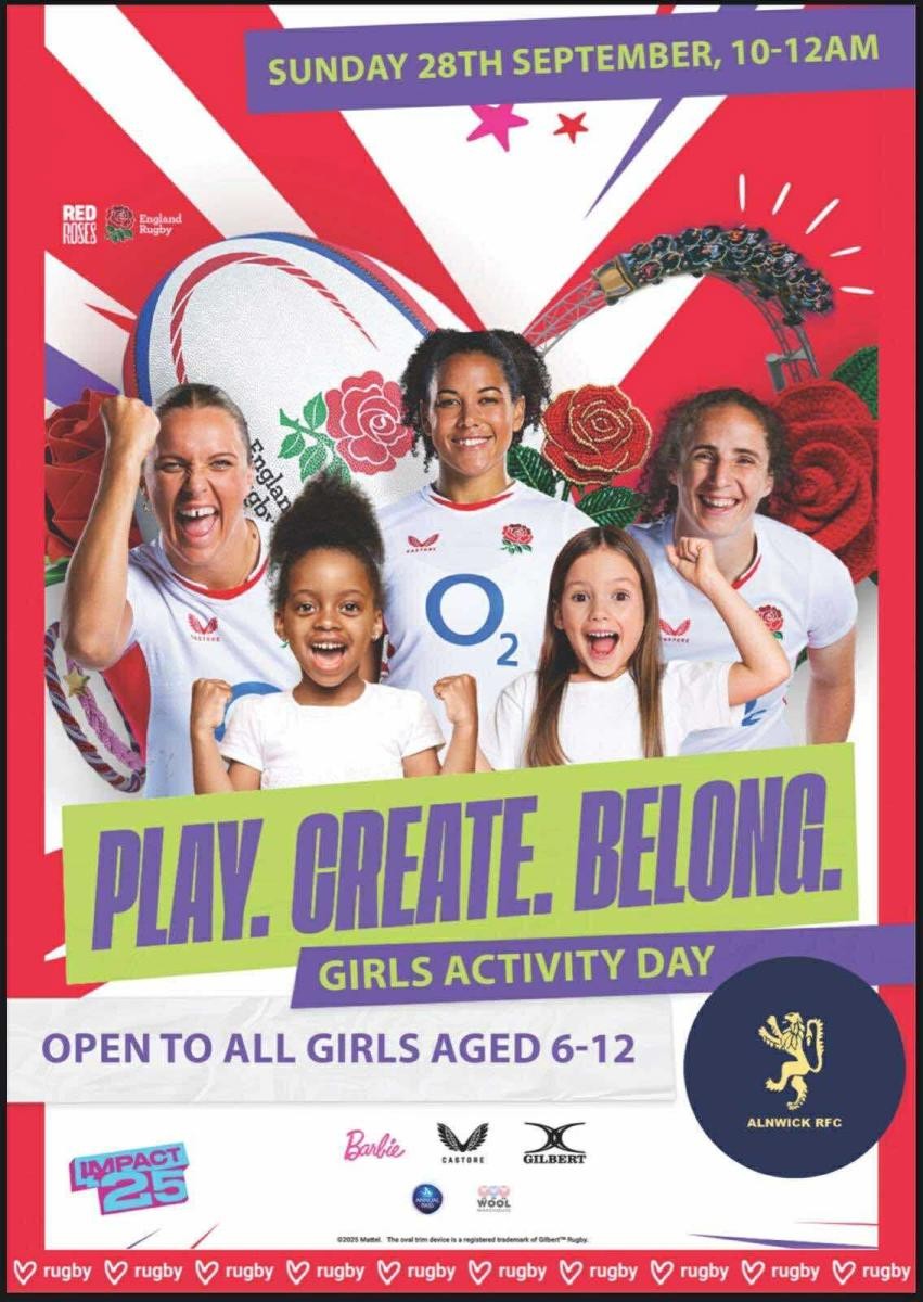 Girls Rugby Fun Day. See dojo message for details