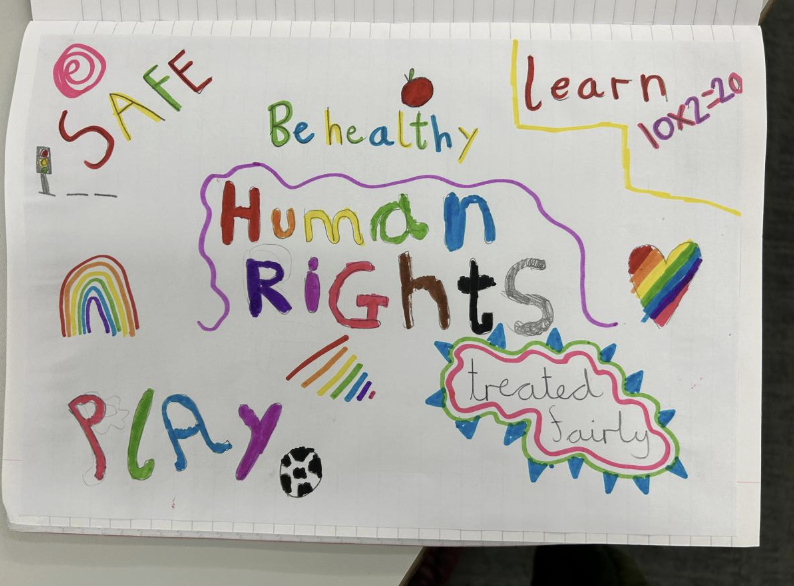 Pupil's poster on Human Rights