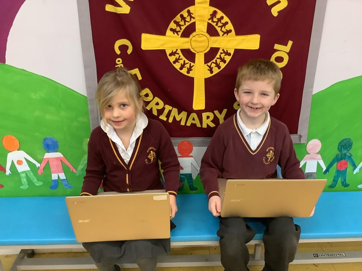 Our  nearly new Chrome Books  have arrived.