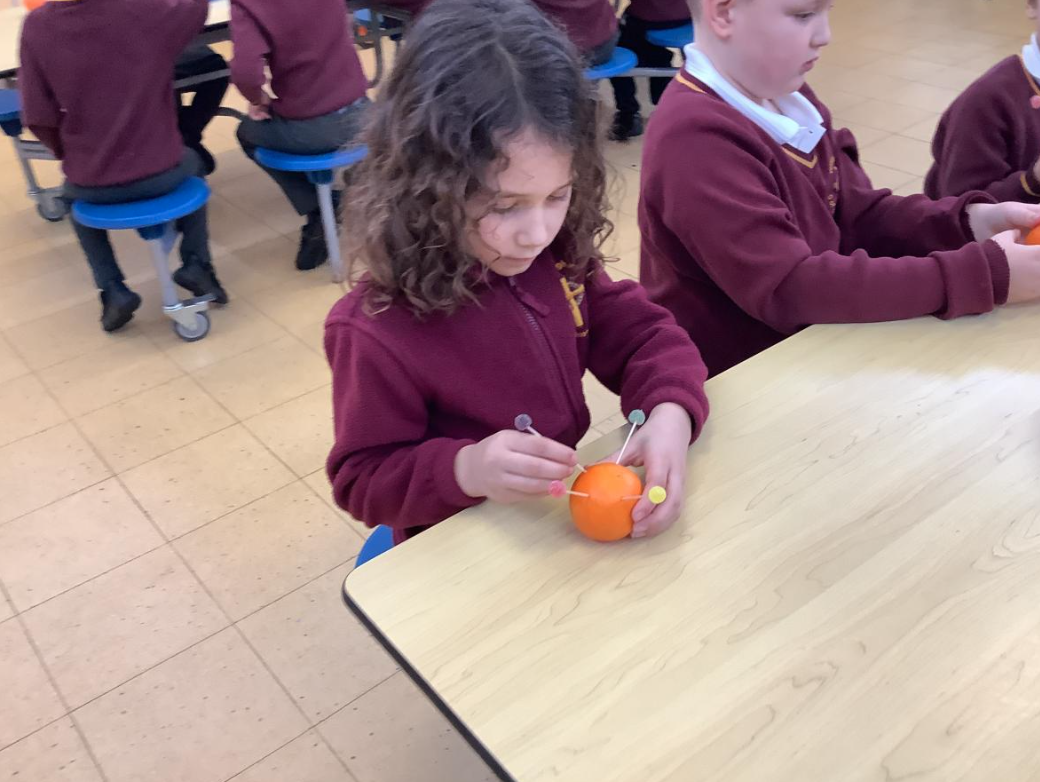 Class 1 Making our Christingles with Rev Rich 