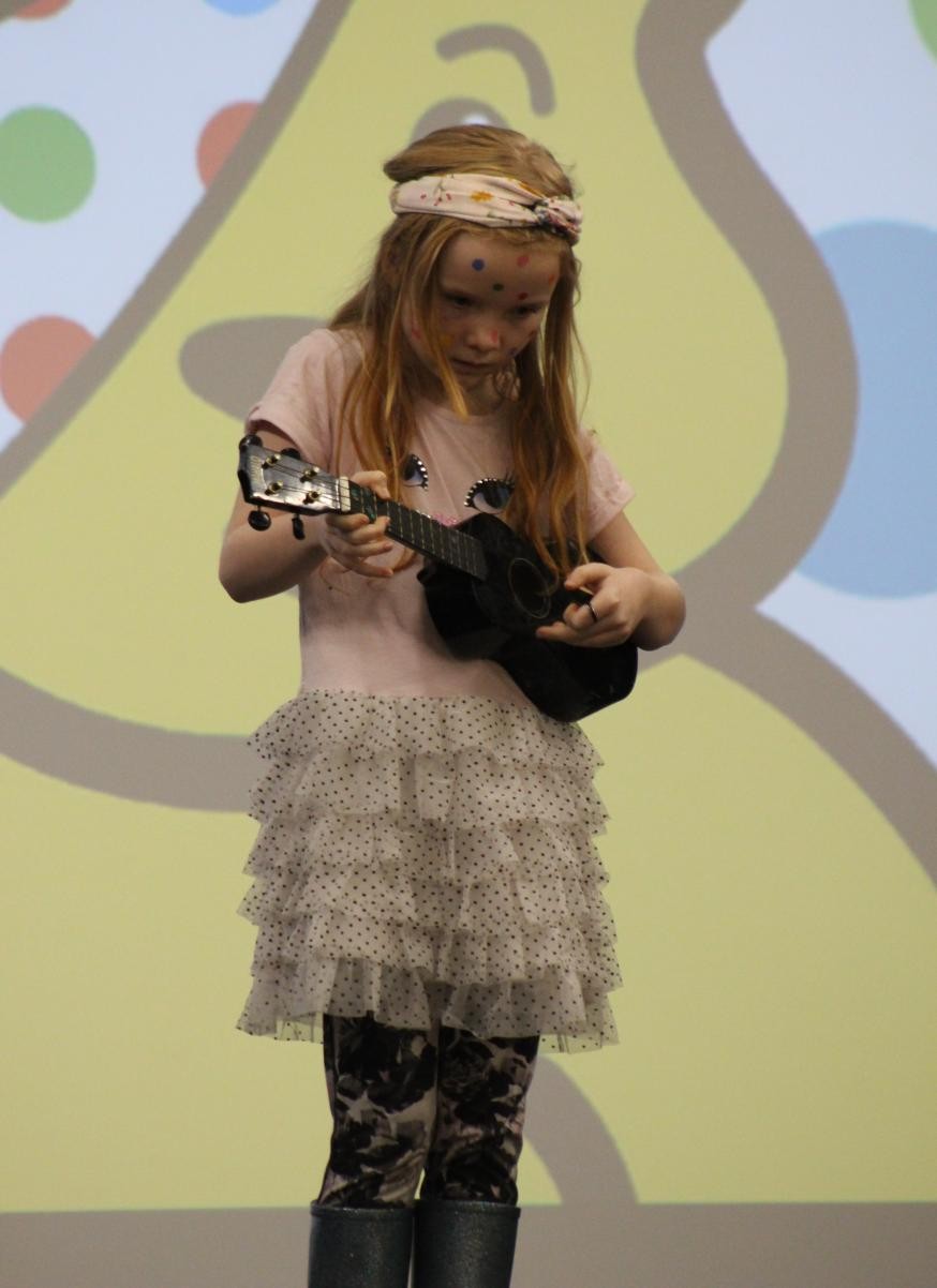 Showcasing individual skills and talents in the annual talent show. 