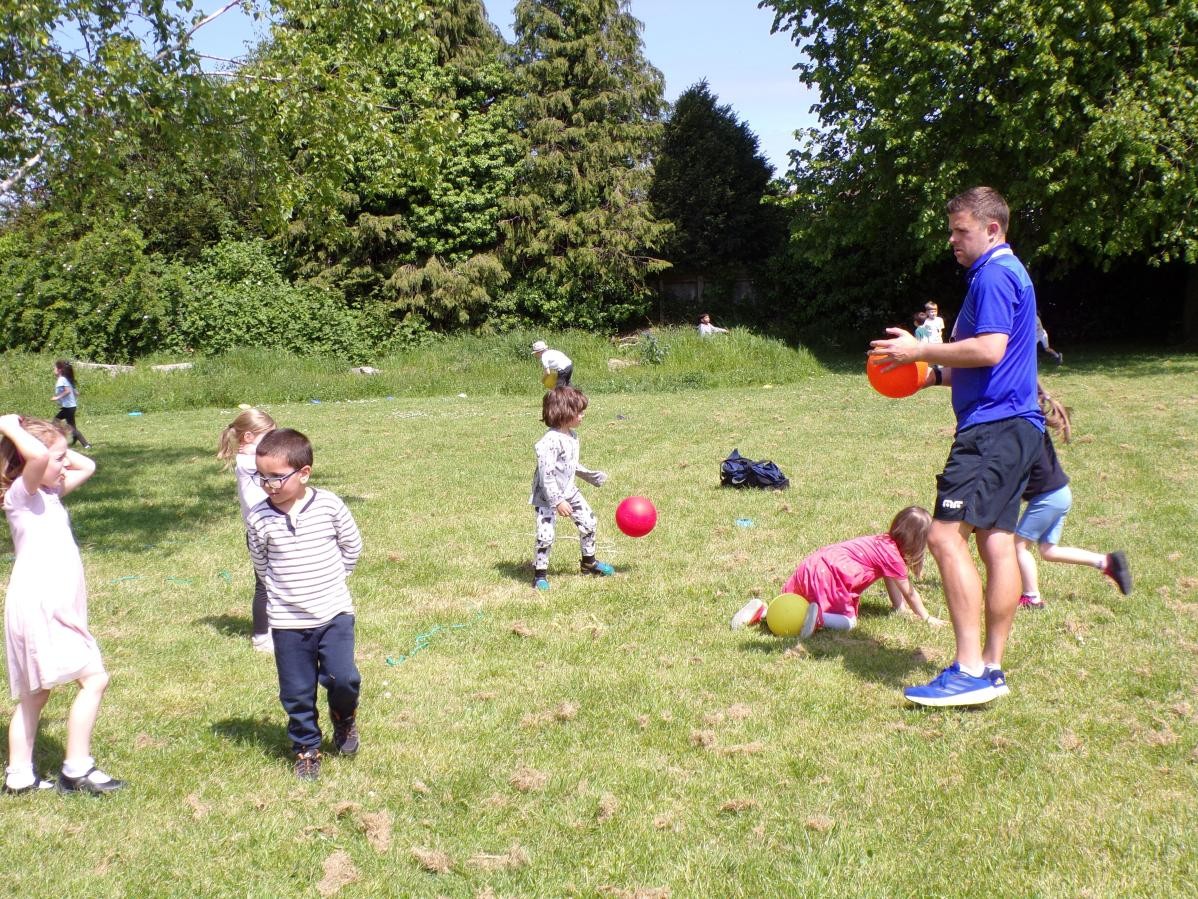 We have sports coaches in 4 days a week to run clubs during lunch playtime. 