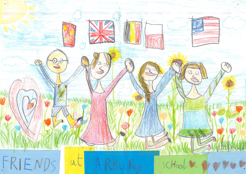 A celebration of friendship poster, made by a pupil. 