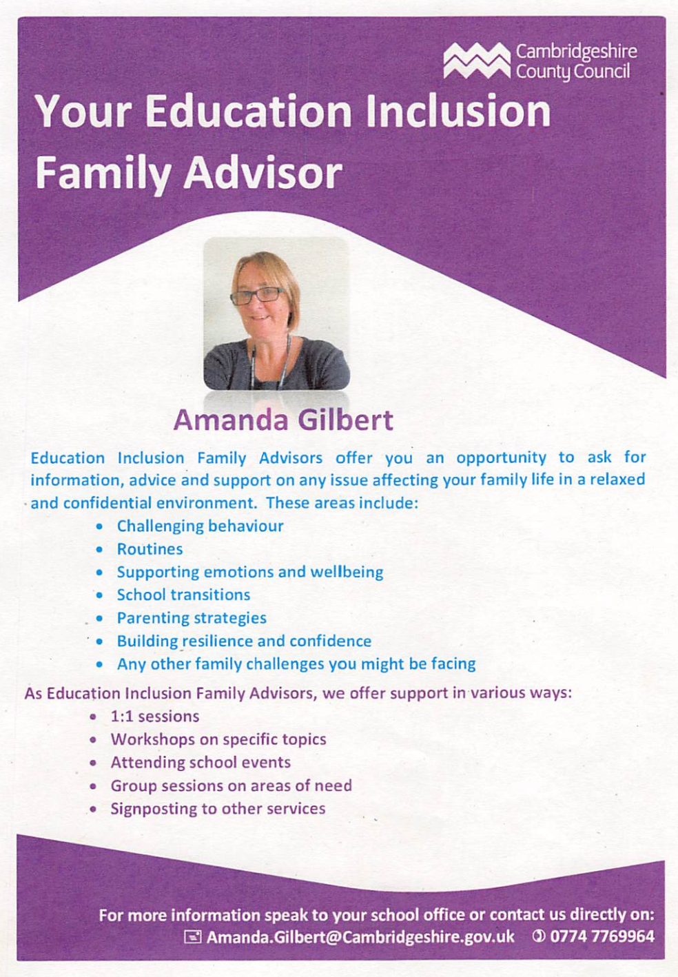 Education Inclusion Advisor Poster