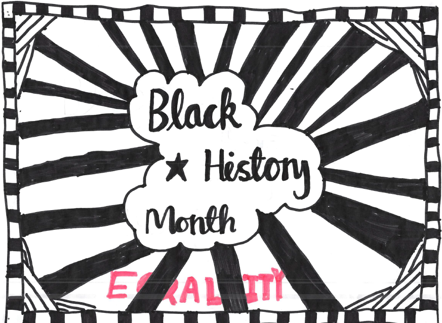 Black History Month poster made by pupil. 