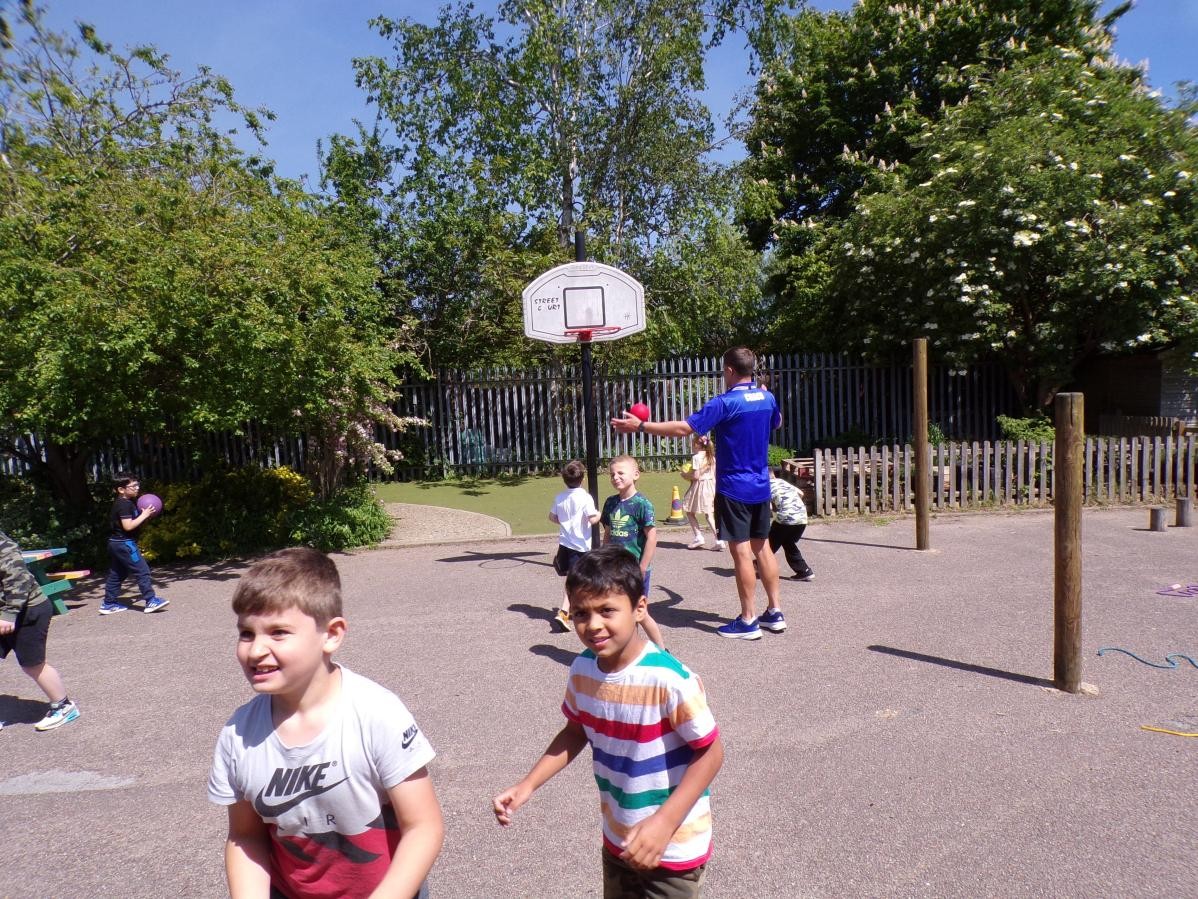 We have sports coaches in 4 days a week to run clubs during lunch playtime. 