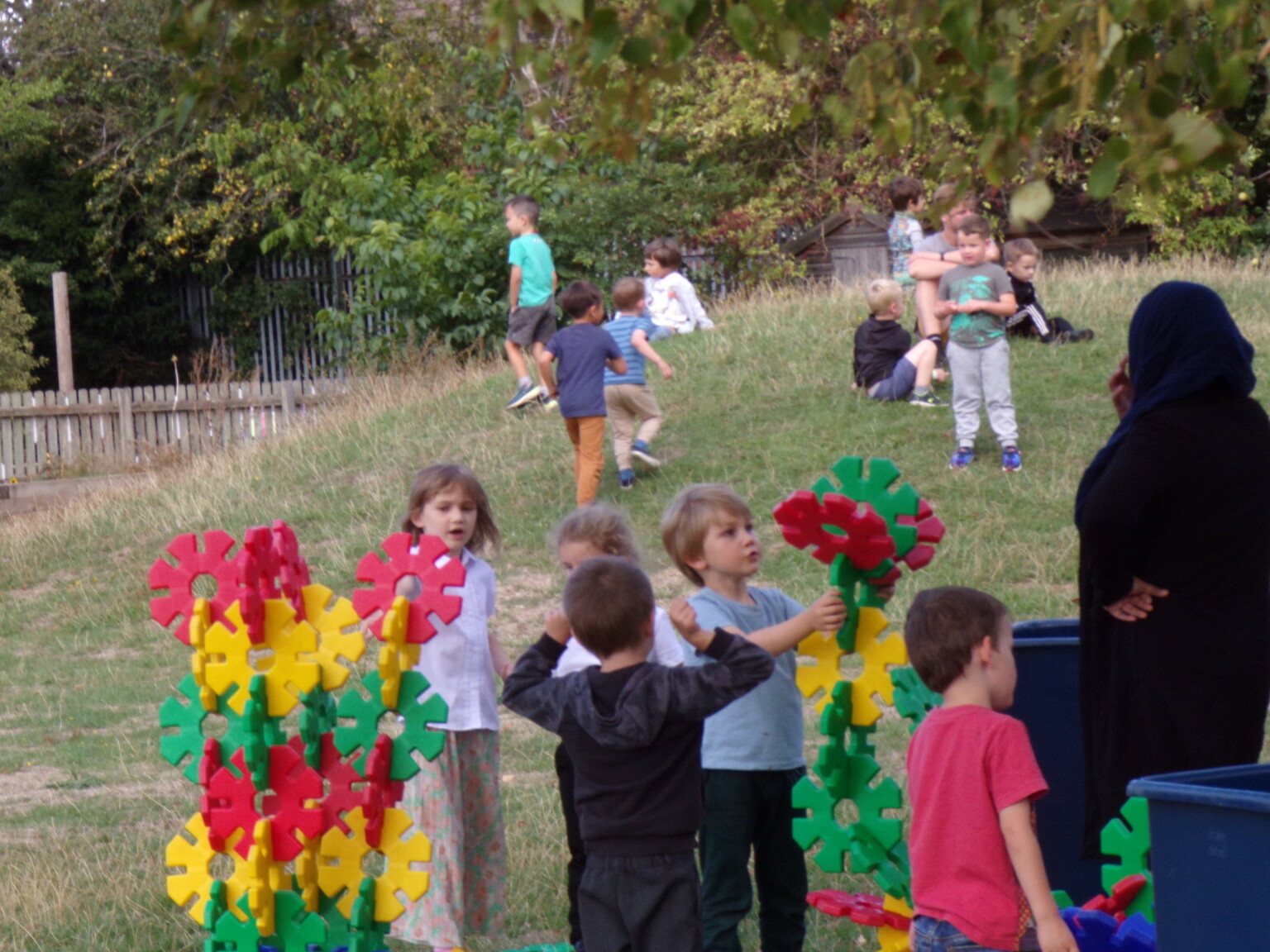 EYFS/KS1 playtime on the field. 