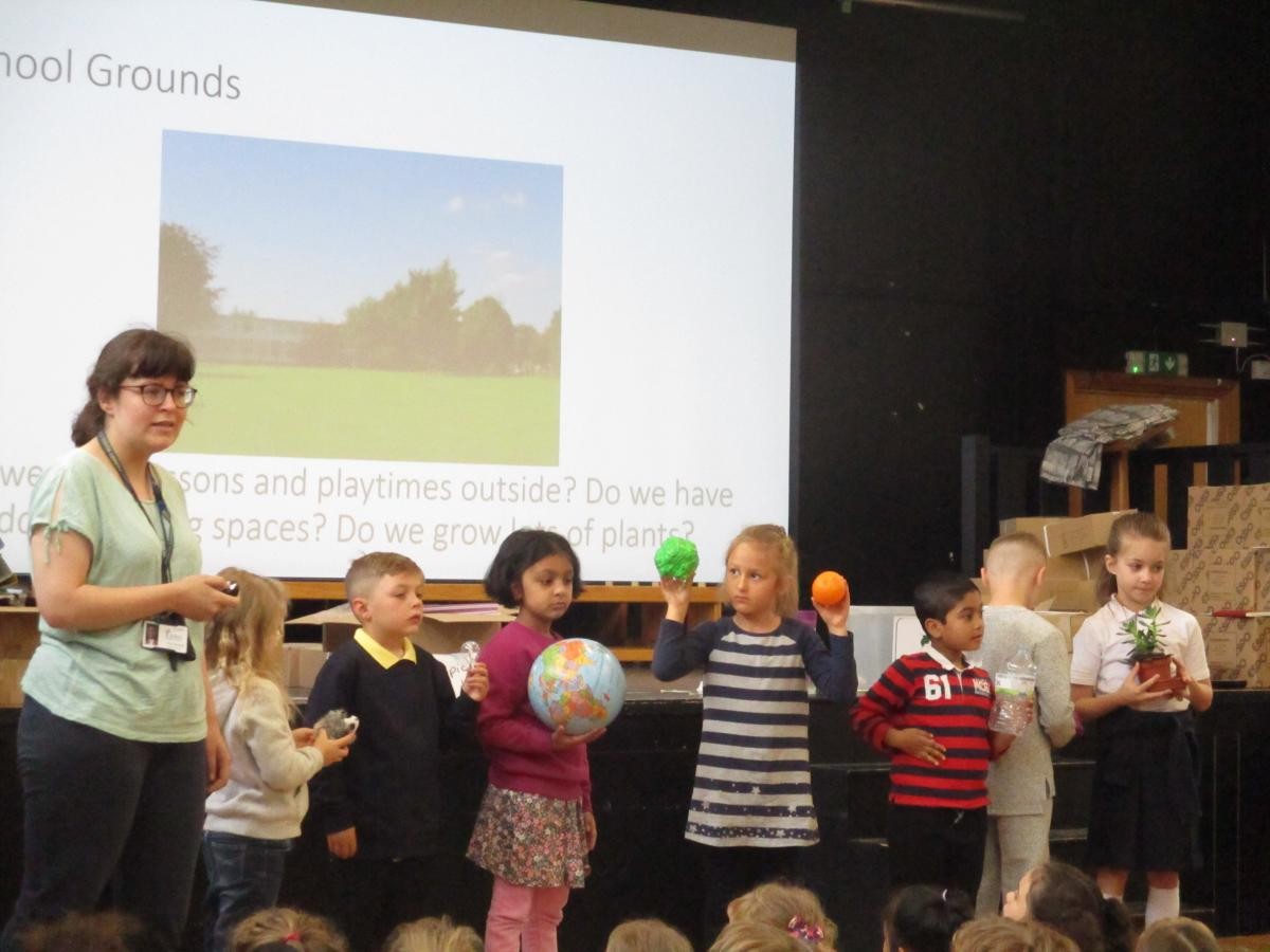 Our Eco Committee reporting back in assembly.