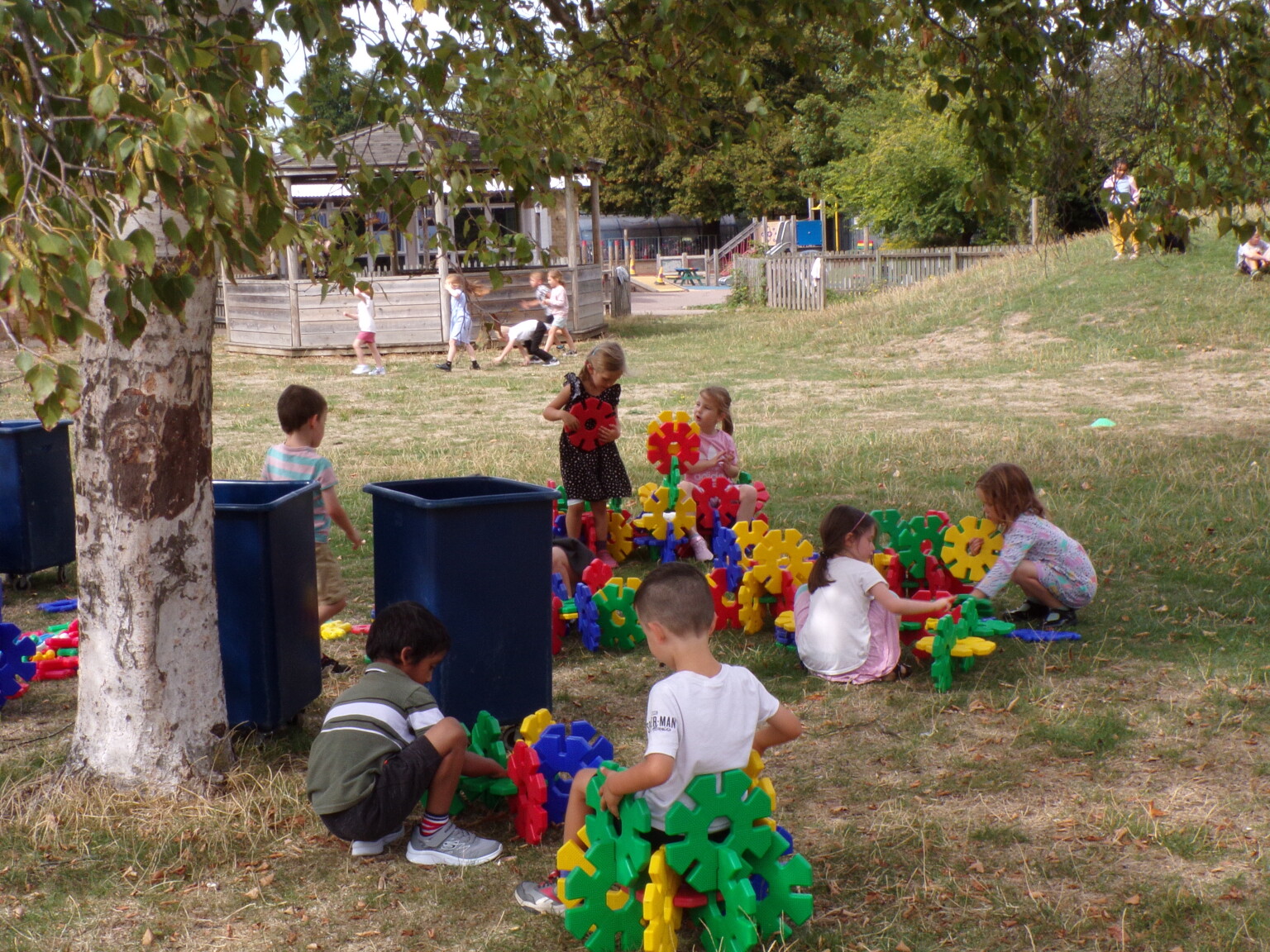 EYFS/KS1 playtime on the field. 