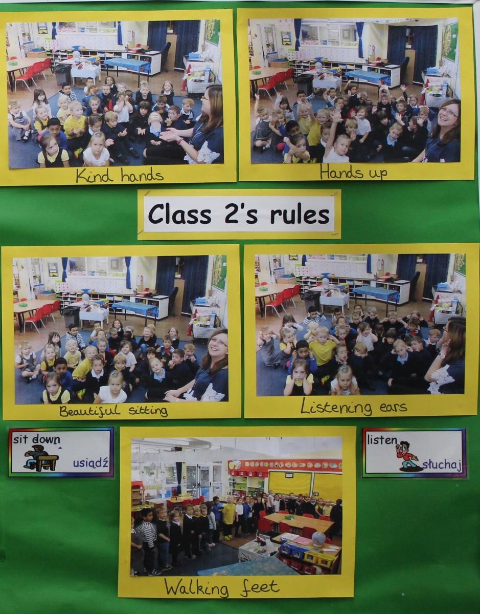 We discuss and vote for our classroom rules.