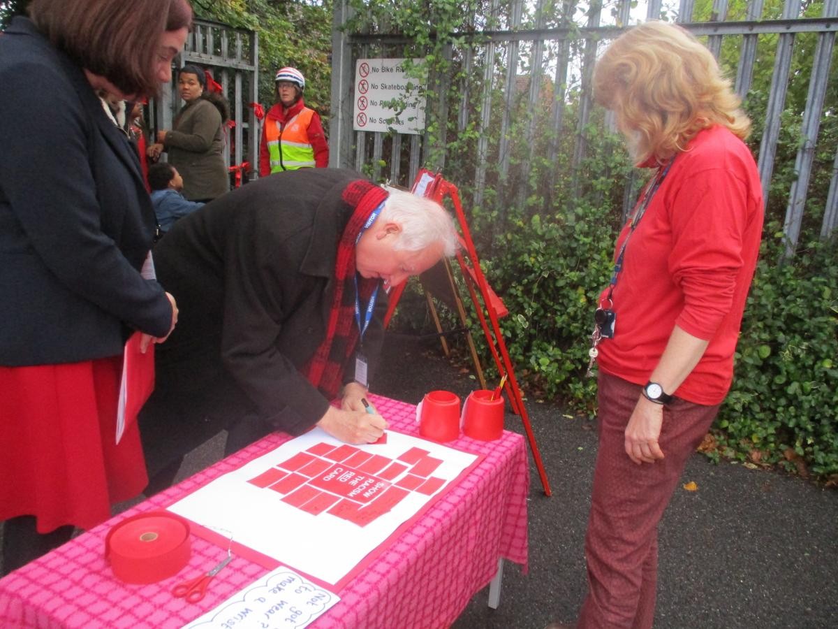 MP visits us on Show Racism The Red Card day. 