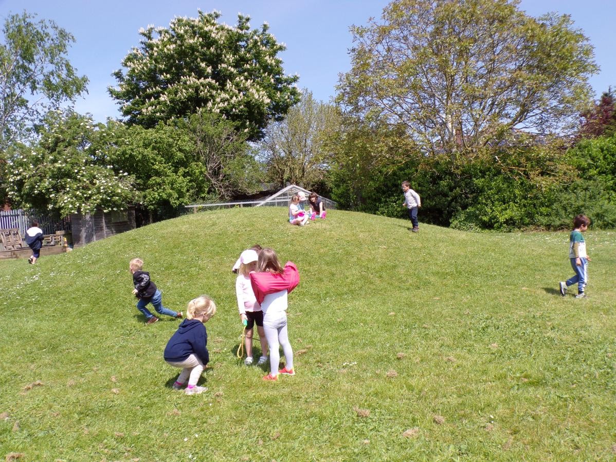 Our lovely mounds are brilliant for rolling down! 
