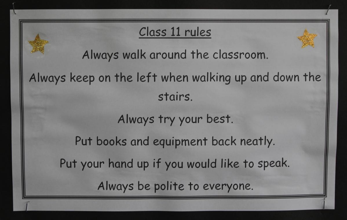 Our class rules keep us safe and happy in our learning.