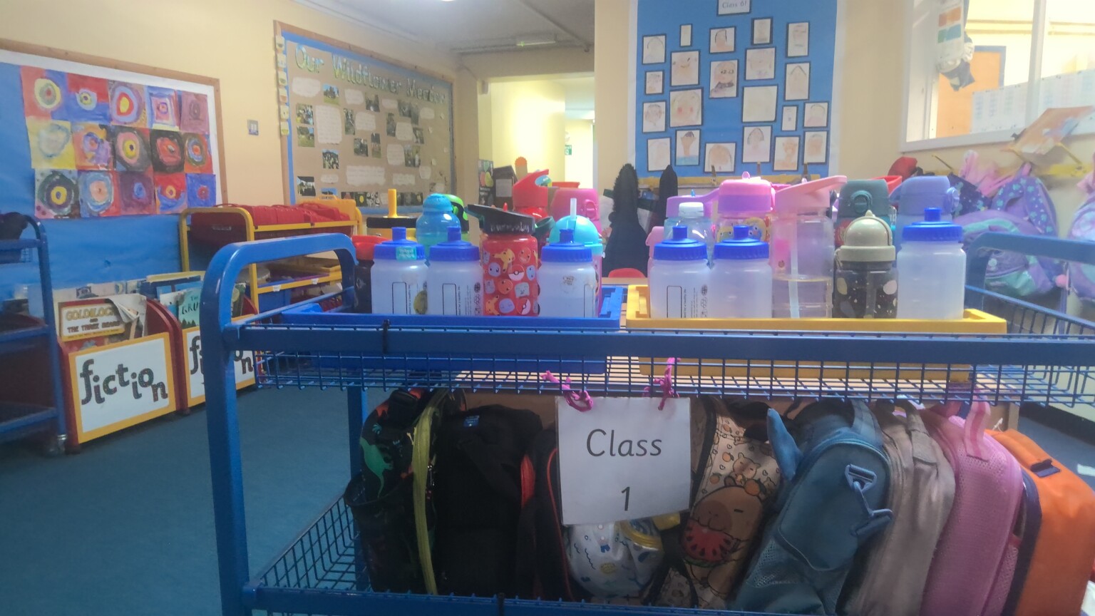 Put your water bottle on the trolley each day 